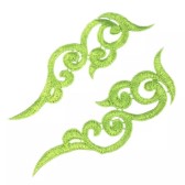 Kód: 39394 Páros csipke 16x5cm - FLUORESCENT VERDE